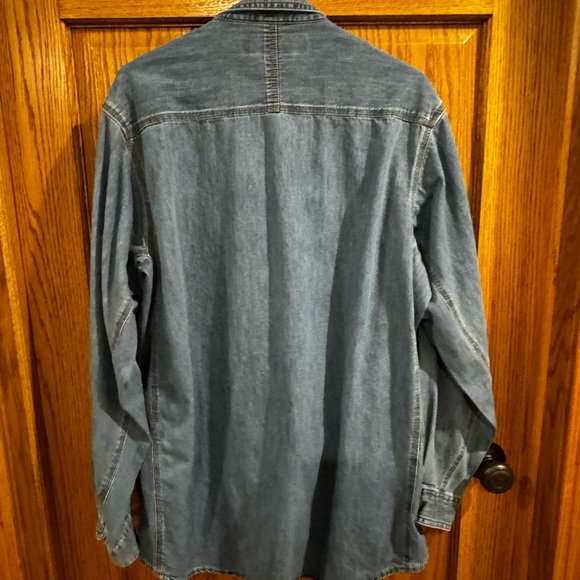 🥰Wrangler Riggs Workwear Denim Shirt. XLT - Picture 6 of 8